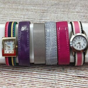 Gossip Interchangeable 2-Watch Set 2 Heads 6 Bands Gold Silver Tone Multi Tested